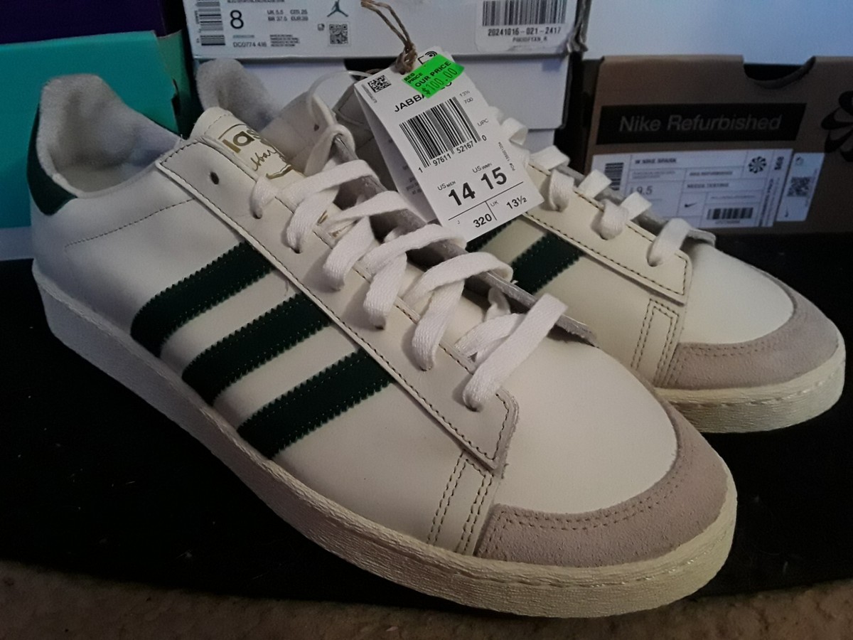 ★adidas★ Java Raw White Green IH5298 Adidas Originals Kareem Jabbar OG Low Leather Off White