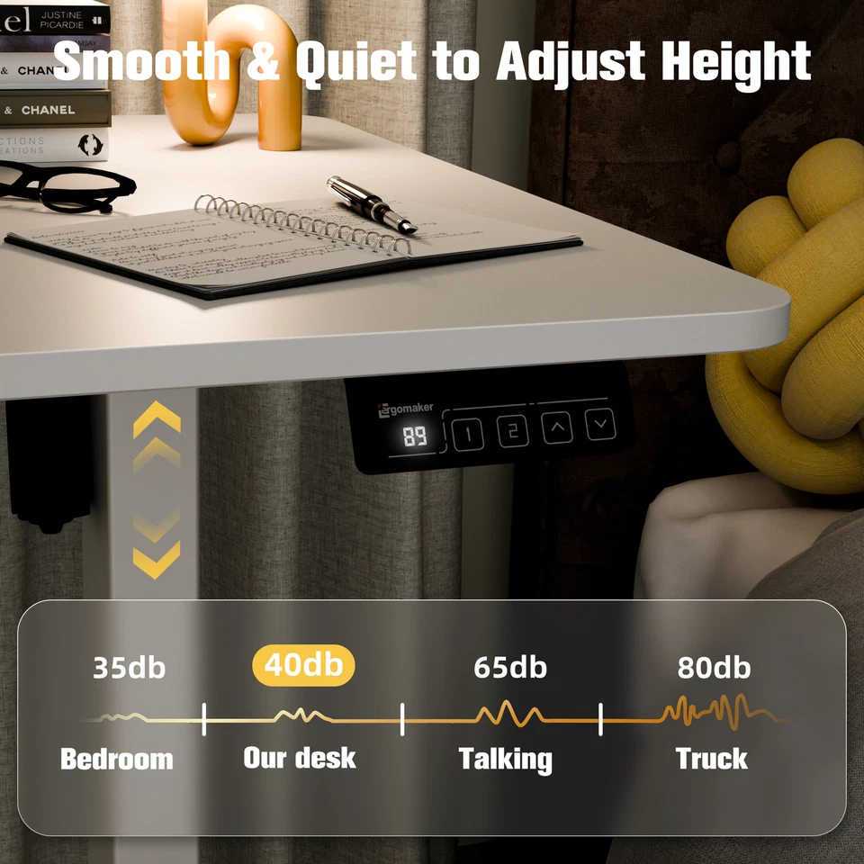 Ergomaker 140CM Standing Desk Electric Sit Stand Up Height Adjustable Motorised - image 4 of 4