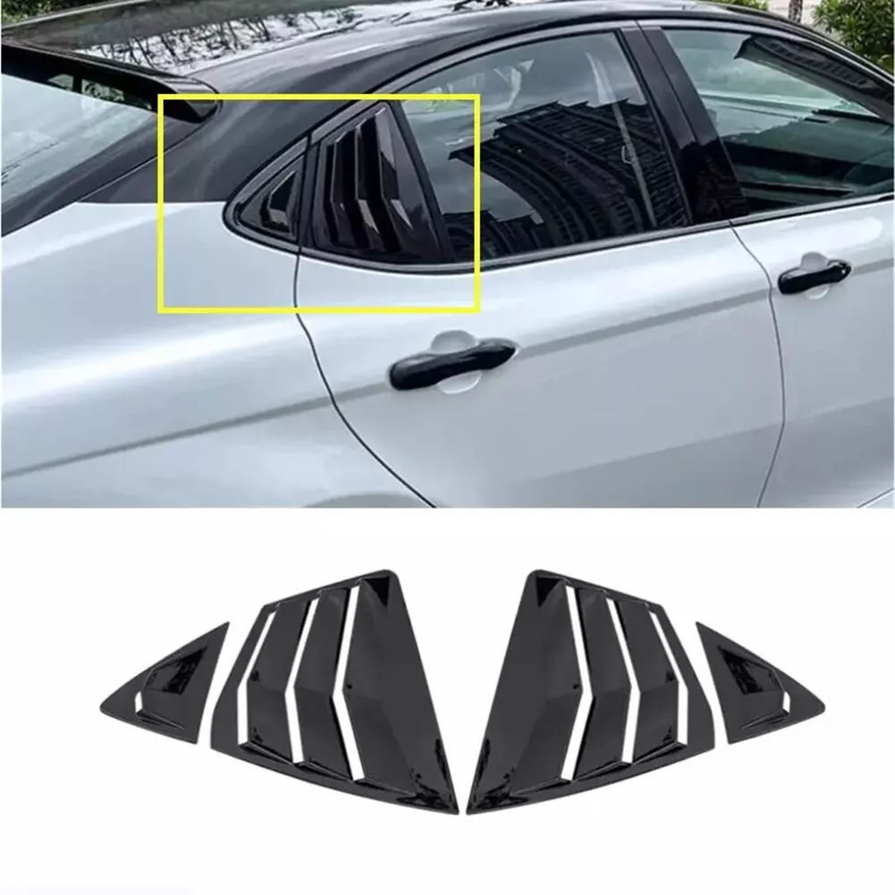 4pcs Glossy Black Side Vent Window Scoop Louver Cover Trim For Toyota Camry 2025