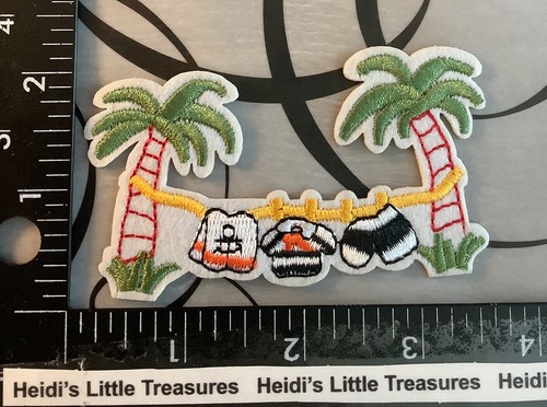 Palm Trees Clothes Line Nautical Clothing Iron-on Patch