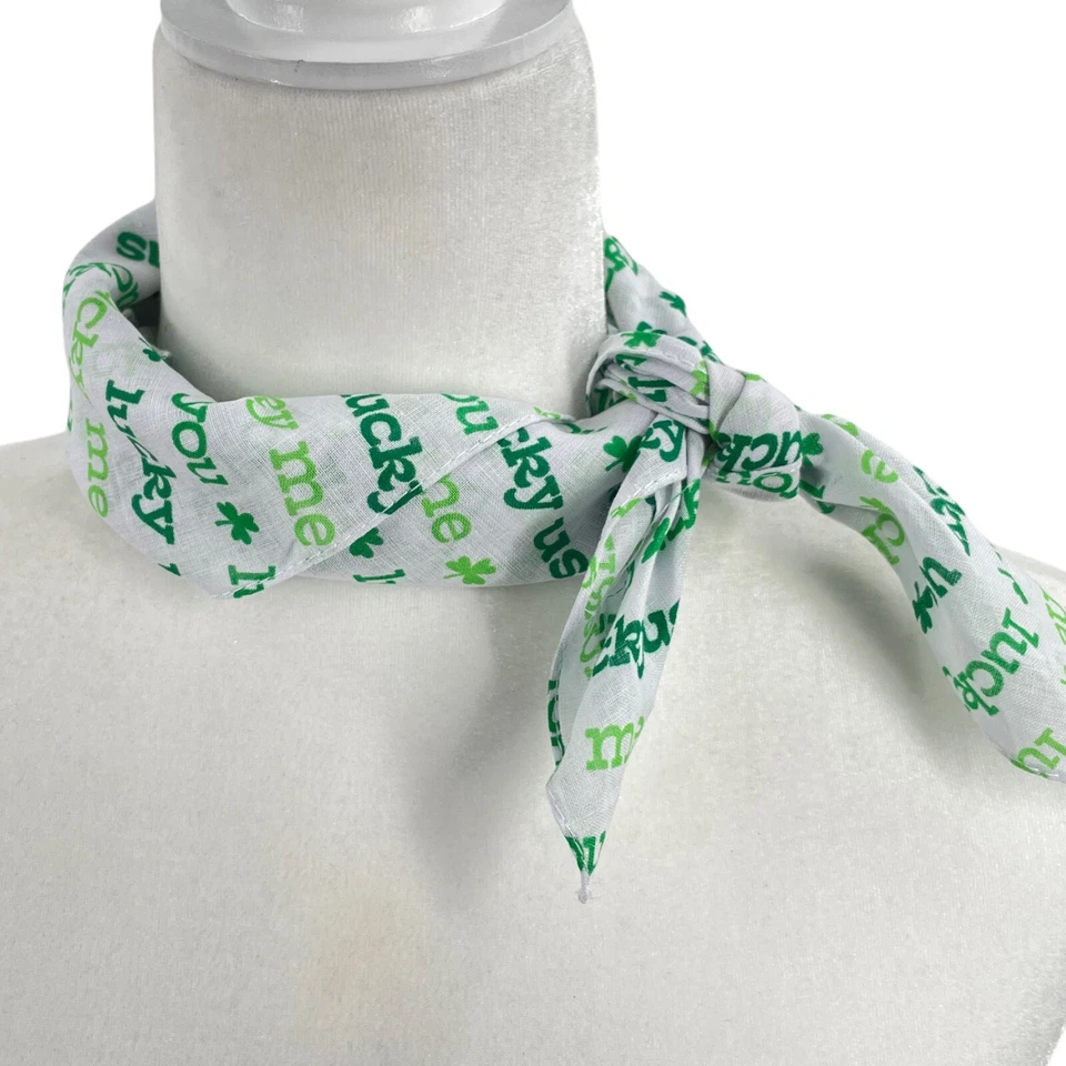 Lot of 3 St Patrick's Day Bandana Handkerchief Dog Scarf Lucky Shamrock Cotton - Image 2 of 4