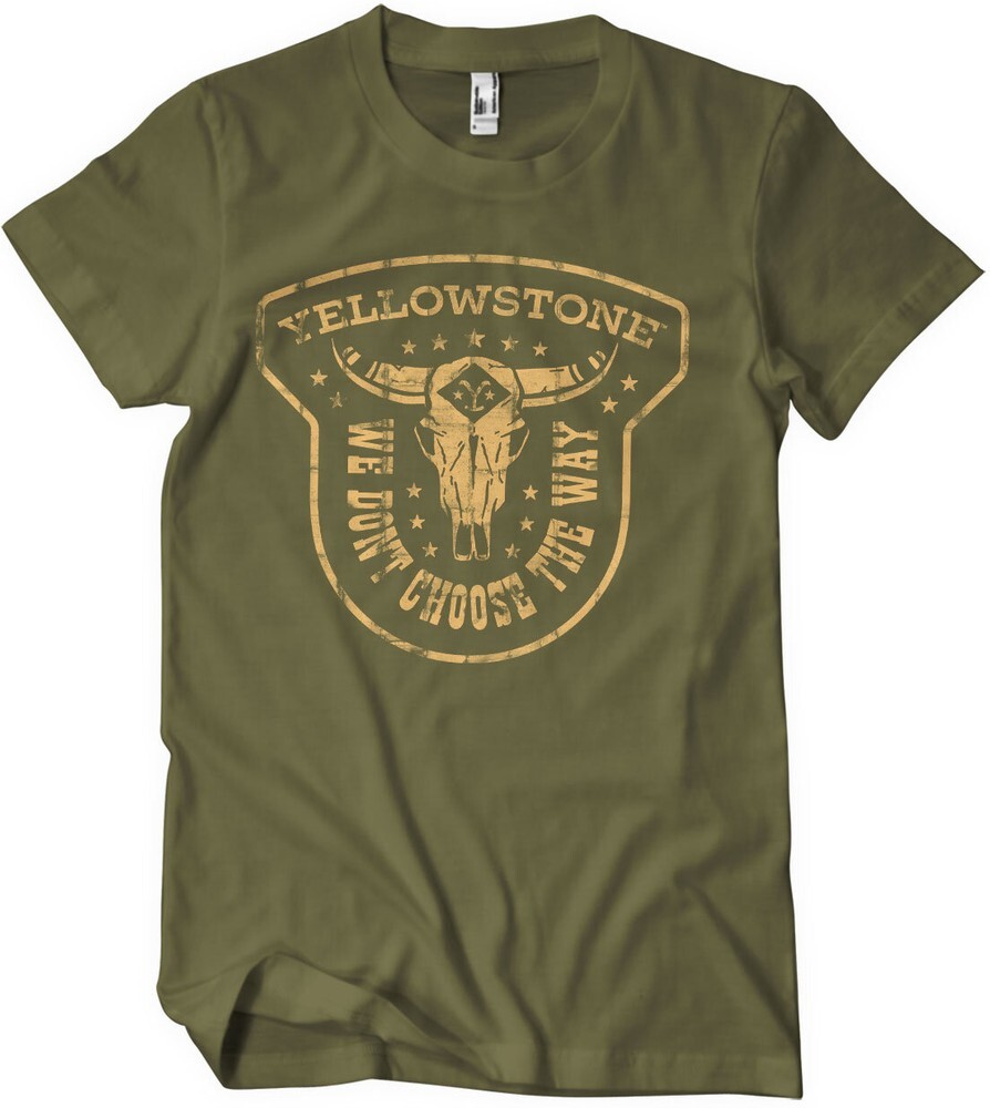 Футболка Yellowstone We Dont Choose The Way оливкового цвета 5490₽