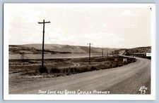 Soap Lake Washington WA Grand Coulee Highway Real Photo Postcard RPPC 1930-50