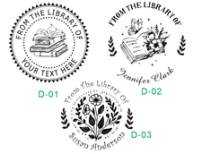 Custom  From The Library of Custom Book Embosser Hand Held Library Book Embosser