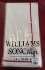 New ListingWilliams Sonoma White Embroidered Red Border Cloth Dinner Napkins Set of 4 New