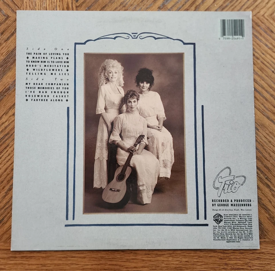 DOLLY PARTON, LINDA RONSTADT & EMMYLOU HARRIS / TRIO ~ 1987 WB Album ~ MINT - Image 2 of 4