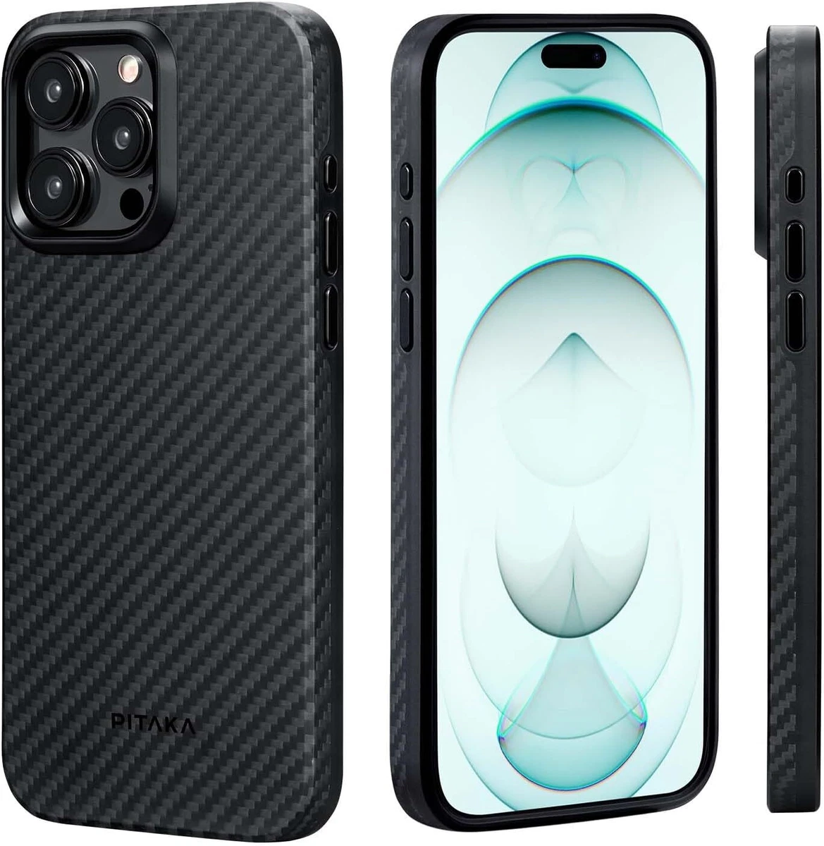 PITAKA All around Protective Case Compatible with iPhone 15 Pro Max Shockproof