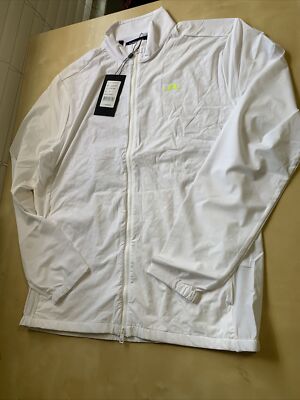 J. Lindeberg Terry Mens Medium white Golf Jacket NEW NWT GMOW04760
