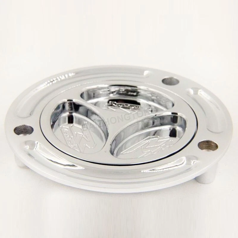 Tapa de tanque de combustible plateada sin llave apta para Suzuki GSXR600 GSXR750 GSXR1000 2003-2016 Foto 2 de 4