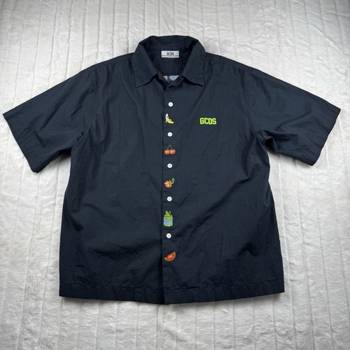 Camisa de Bowling GCDS Rick & Morty Para Hombre S Negra Lujo Bordado Estampado Gráfico - Imagen 2 de 18