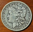 1887-S Morgan Silver Dollar-Fine
