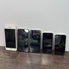 Lot Of 5 Old Broken iPhones iPhone X , S, Se, 7, and 4s Parts Repair Only