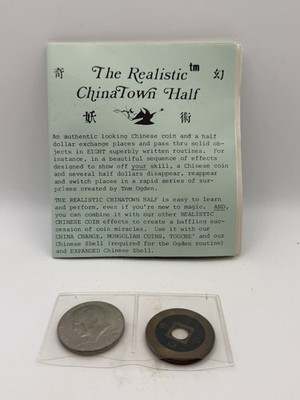 The Realistic China Town Half Vintage Coin Magic Trick READ