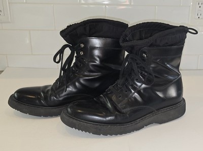 PRADA HALF-BOOT SHOES 2TG078 BLACK Mens Size 9.5