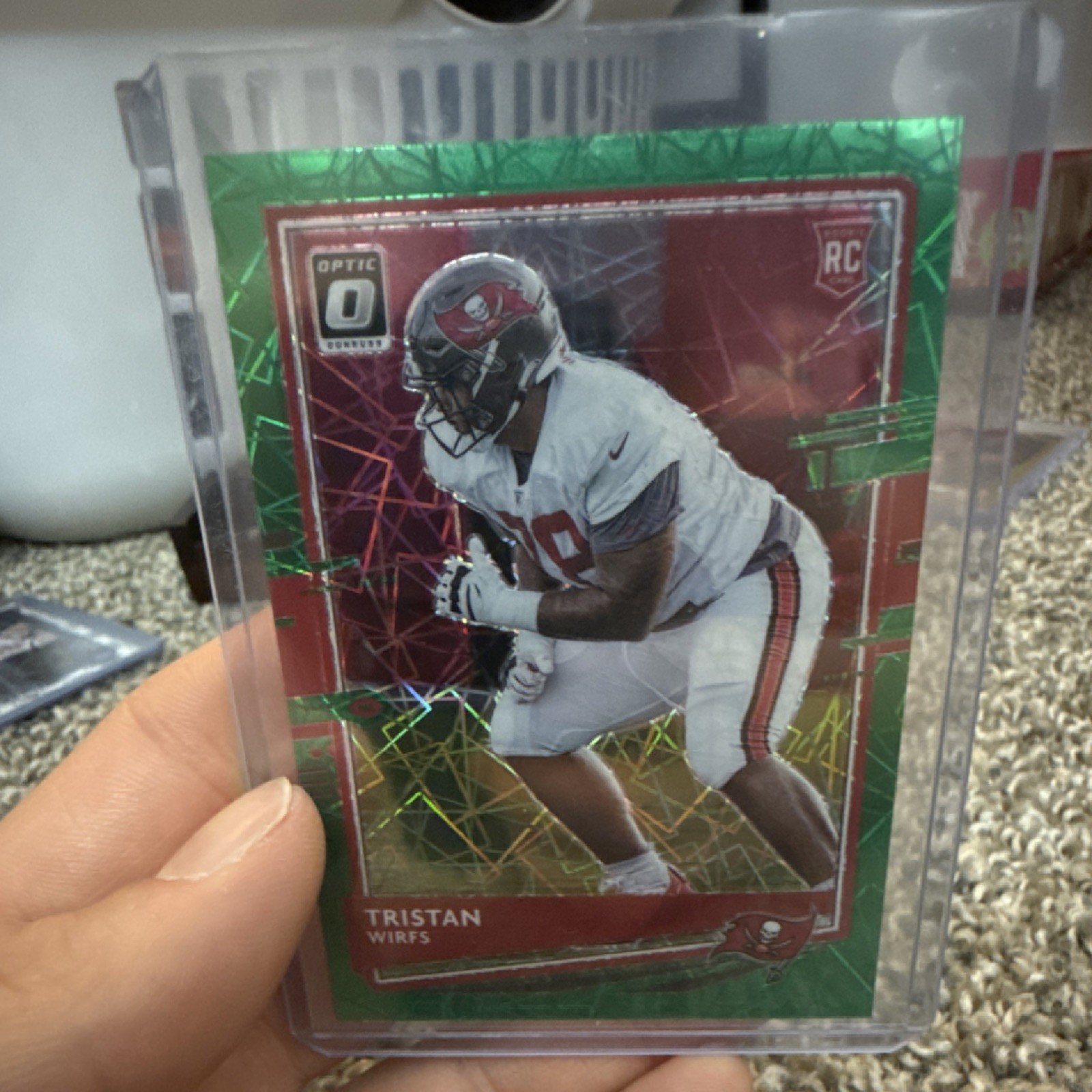 Tristan Wirfs Panini Donruss Optic #129 Green Velocity