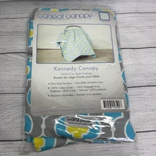 Carseat Canopy Kennedy Canopy Couture Infant Car Seat Cover New Teal Blue Yellow