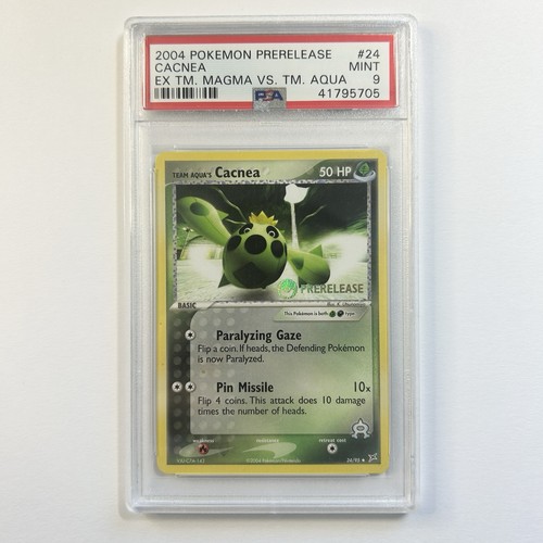 Team Aqua's Cacnea graded PSA 9 for sale on eBay