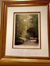 Harold Altman “September 1982” Park Lithograph AP Signed Framed 24” X 20”