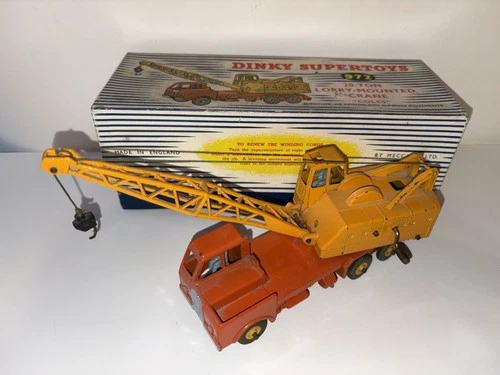 Vintage Used MECCANO DINKY Supertoys No. 9672 20-Ton "Coles" Crane with Box