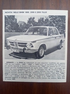 BMW 1800 Neue Klasse schräg Abbildung 1968