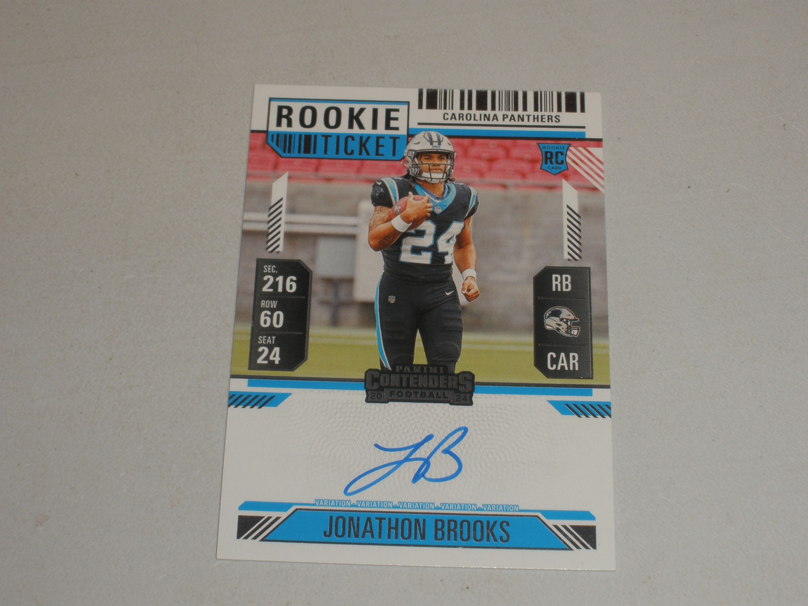 2024 Panini Contenders Rookie Variation Autograph Auto #114 Jonathon Brooks RC
