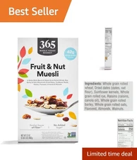 17 oz Fruit & Nut Muesli - Healthy Breakfast with Whole Grains & No Sugar