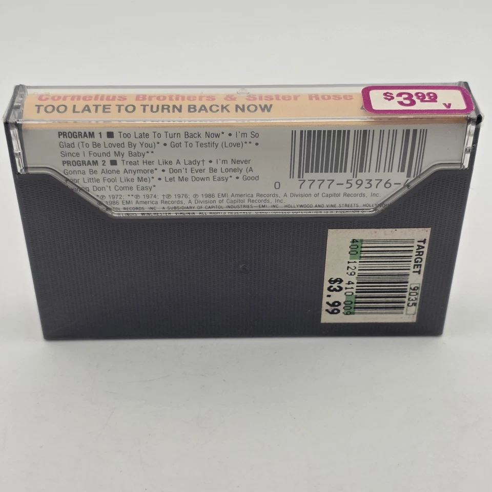 Cornelius Brothers & Sister - Rose Too Late To Turn Back Now - Cassette - Sealed - Image 3 of 4