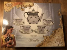 Beauty And The Beast Live Action Fine China Tea Set Limited Edition #6 Of 2000