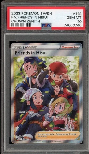 Pokemon Friends in Hisui Crown Zenith Full Art #148 PSA 10 Gem Mint