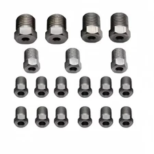 YUCHENSHLP Stainless Brake Line Fitting Kit for 3/16" tube, Inverted Flare Si...