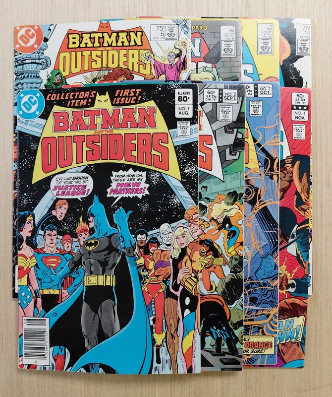 BATMAN AND THE OUTSIDERS - Lot of 8 books (DC Comics 1983) # 1-5, 7, 9 & 14