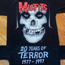 Vintage 90s Misfits Shirt Size XL Punk Band Tour Horror Fiend Skull Doyle
