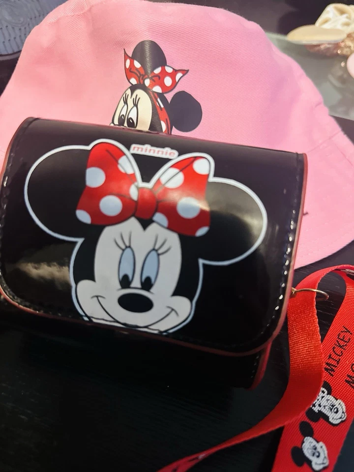 Sombrero y mini cartera para niñas pequeñas Minnie Mouse Disney paquete talla única Foto 3 de 4