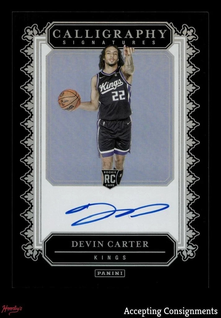 2024-25 Panini Calligraphy Signatures Devin Carter RC ROOKIE ON