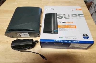 ARRIS - SURFboard - G34 - DOCSIS 3.1 WiFi 6 Cable Modem Router AX3000 - 4 GBPS 