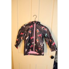 Joules Kids Raincoat Size 5T Unicorn Print Hooded Waterproof Jacket