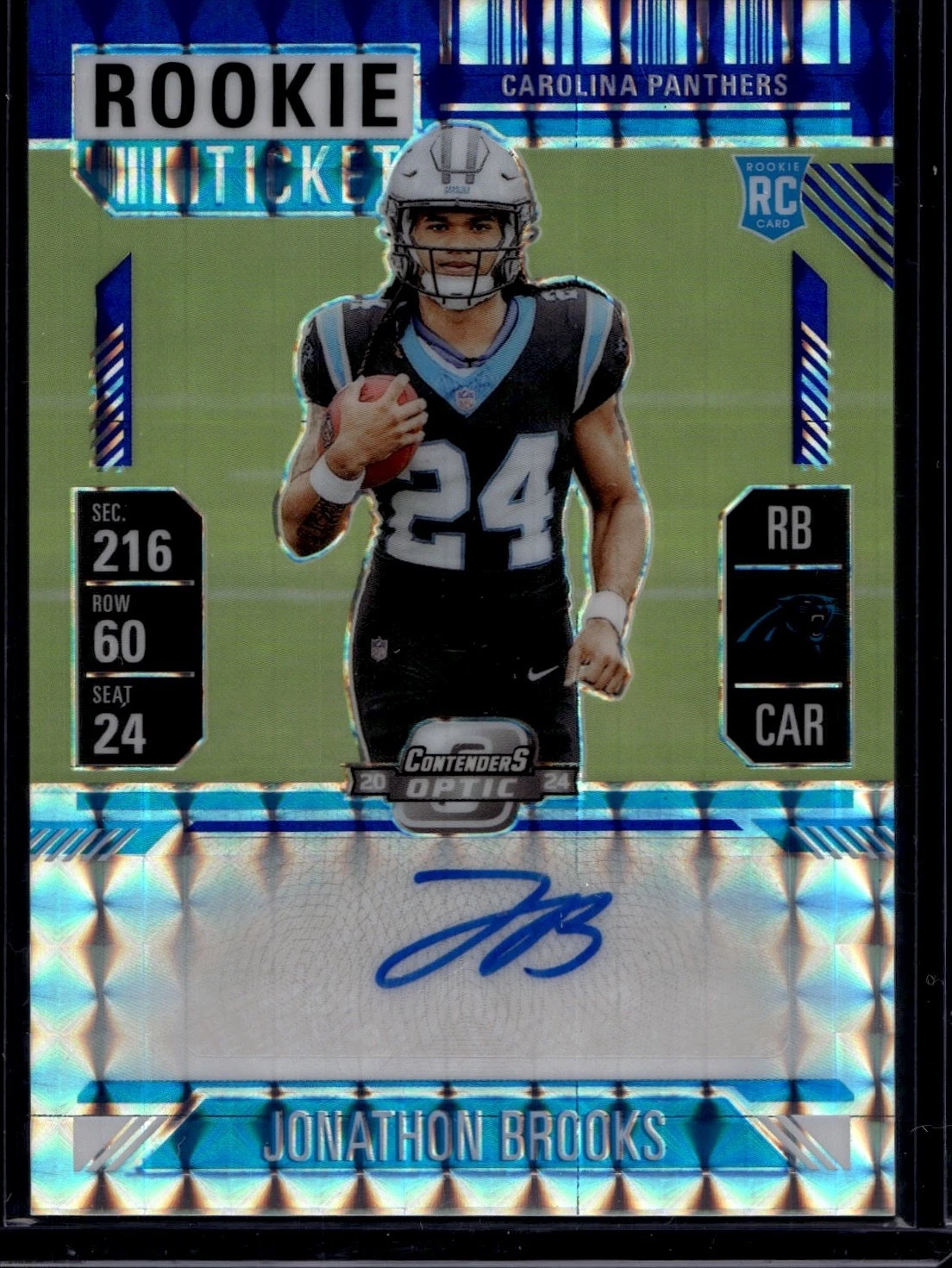 Jonathon Brooks Panini Zenith Contenders Optic Rookie Ticket Rps Preview Autographs #PREJBR Base