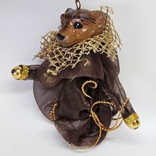NEW VINTAGE Katherine's Collection Bear Charm Bell Bag Ornament Wayne Kleski