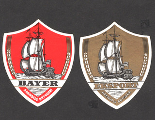 2 diff. Arendals beer label Bayer and Eksport Norway