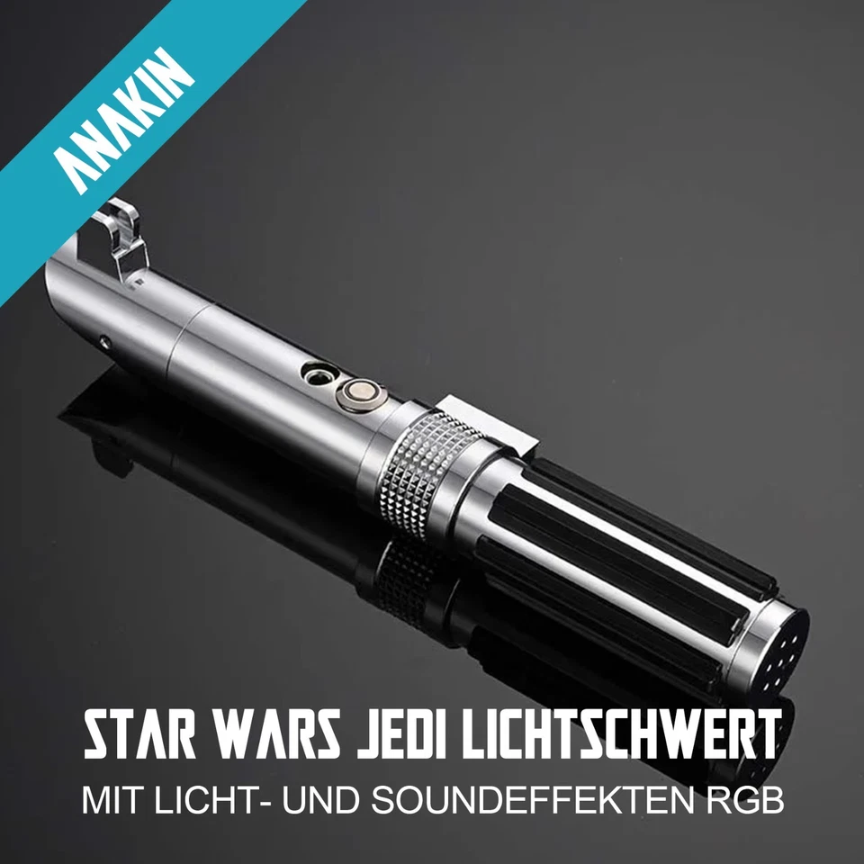 Star Wars Anakin Skywalker Metall Lichtschwert mit Licht & Soundeffekten RGB NEU - Bild 3 von 4