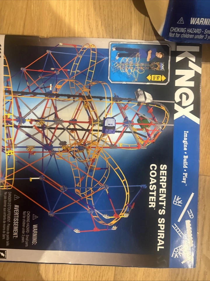 Montaña rusa espiral K'NEX Serpents 2007 5 ft 1118 piezas Imagina construir jugar Foto 3 de 4