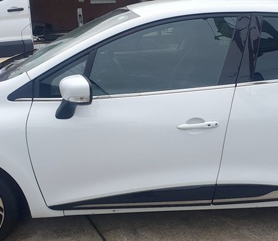 RENAULT CLIO Mk4 2012-2019 Front Door Panel Left Side _ Ice White BC OV369