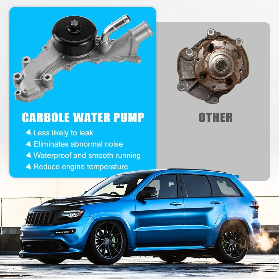 Kit de bomba de agua y conjunto de correa tensora para Chrysler Jeep Dodge Ram VW 3,6 L EE. UU. Foto 3 de 4