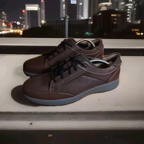 Scarpe casual Clarks uomo Un Trail Foam pelle marrone Ortholite Oxford 11M