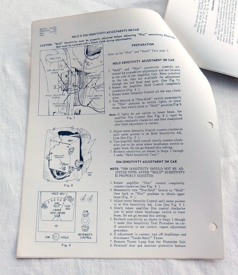 Oldsmobile 98 Super 88 1960 original GM Guide-Matic información de servicio/reparación 60 nuevo en stock Foto 4 de 4