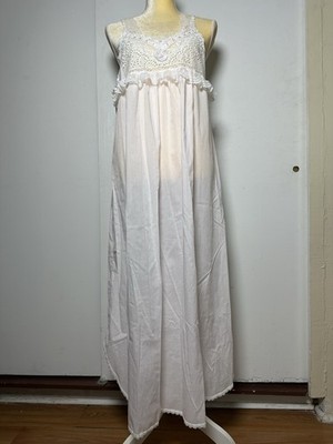 Vintage Christian Dior Pink Lace Nightgown Maxi Dress - Size L