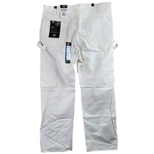 Dickies 1953WH Painter Utility Pants Mens 38x30 White Relaxed Fit Carpenter Work