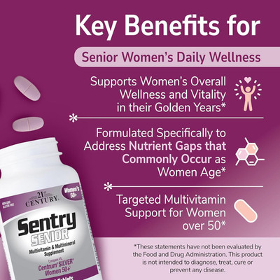 Sentry Senior Women 50 plus Tablets, 100 Count (27542)