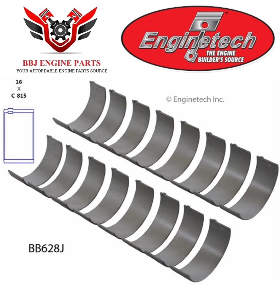 Rodamientos de varilla Enginetech Pontiac V8 326 350 389 400 421 428 455 1963 - 1979 Foto 3 de 3