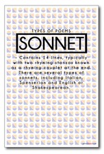 Sonnet - NEW Classroom Reading and Writing Poster